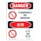 Signmission OSHA Danger Sign, Flammable No Smoking Bilingual, 10in X 7in Decal, OS-DS-D-710-VJ-1824 OS-DS-D-710-VJ-1824 - alternate 1
